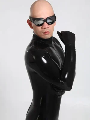 Latex Mens Standard Back Zipper Catsuit