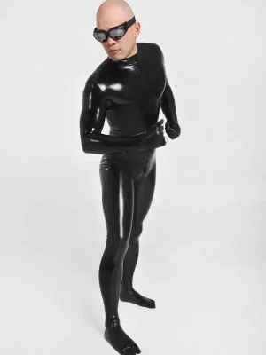 Latex Mens Standard Back Zipper Catsuit