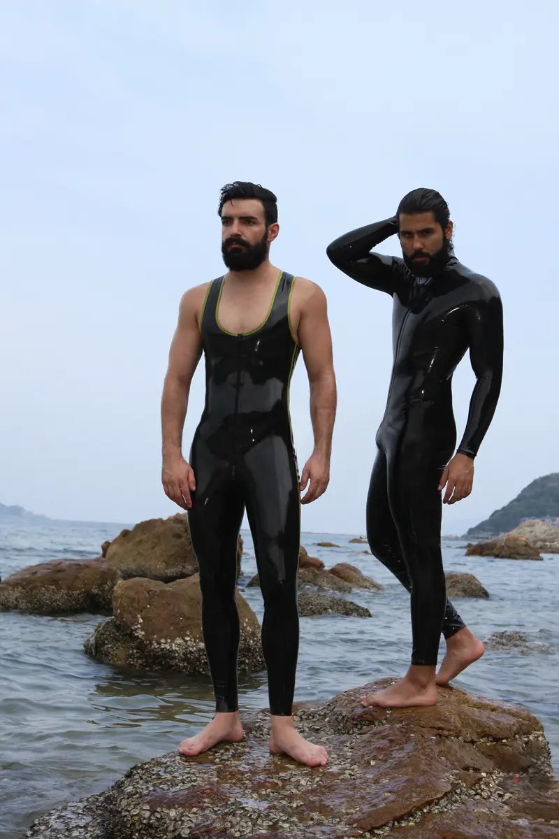 Latex Mens Standard Front Zipper Catsuit Latex Mens Standard Front Zipper Catsuit