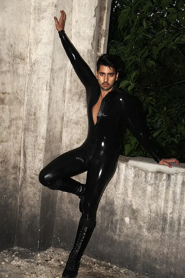 Latex Mens Standard Front Zipper Catsuit Latex Mens Standard Front Zipper Catsuit