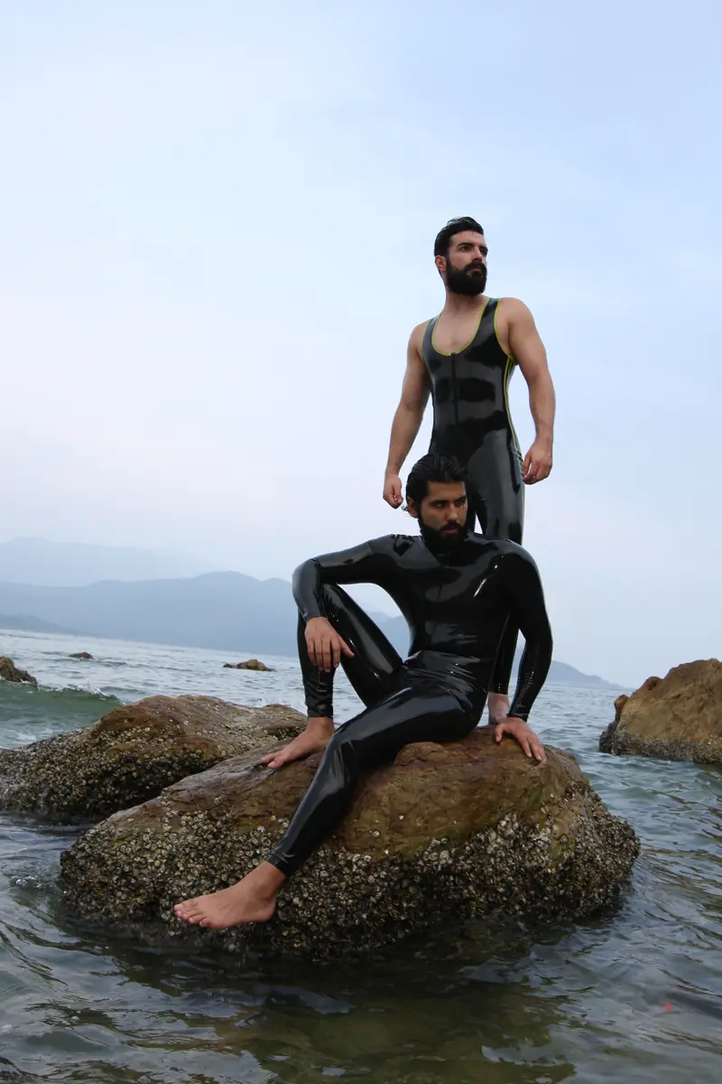Latex Mens Standard Front Zipper Catsuit Latex Mens Standard Front Zipper Catsuit