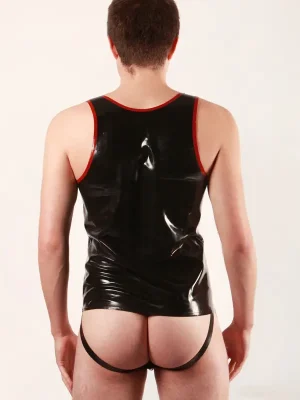 Latex Mens Star-Blazer Singlet Top Latex Mens Star-Blazer Singlet Top