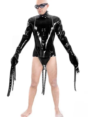 Latex Mens Straightjacket/Bondage Long-sleeved Jacket Latex Mens Straightjacket/Bondage Long-sleeved Jacket