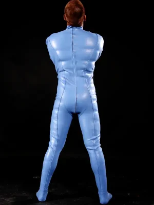 Latex Mens Suit with Feet Catsuit