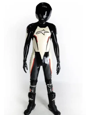 Latex Mens T-Age Style Moto Biker Catsuit Version 16
