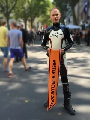 Latex Mens T-Age Style Moto Biker Catsuit Version 16