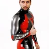 Latex Mens T-Age Style Motorcycle Biker Rubber Catsuit Version 17