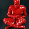 Latex Mens Tattoo Transparent Neck Entry Catsuit Latex Mens Tattoo Transparent Neck Entry Catsuit