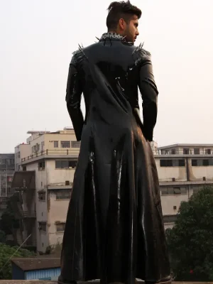 Latex Mens Thrones Full-length Trench Coat