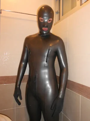 Latex Mens Total Body T-Zip Catsuit