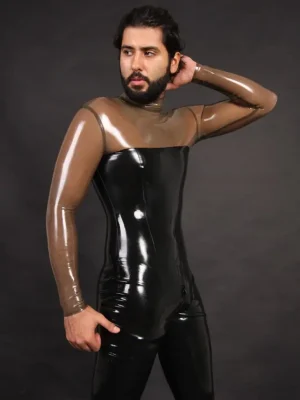 Latex Mens Transparent Torso Catsuit Latex Mens Transparent Torso Catsuit