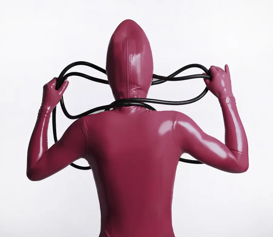 Latex Mens Tubular Alien Costume Catsuit Latex Mens Tubular Alien Costume Catsuit