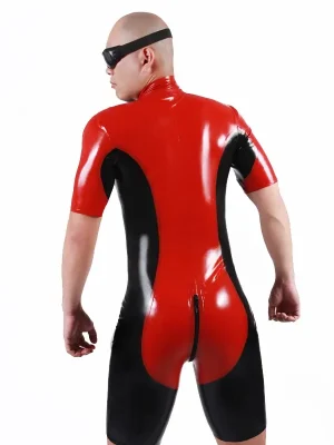 Latex Mens Two-Tones Front Zipper Surfsuit Latex Mens Two-Tones Front Zipper Surfsuit
