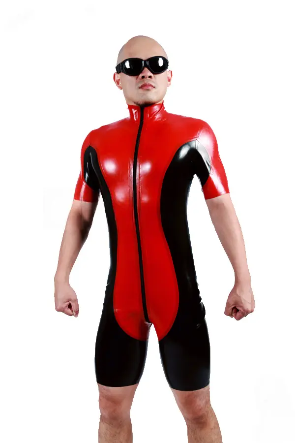 Latex Mens Two-Tones Front Zipper Surfsuit Latex Mens Two-Tones Front Zipper Surfsuit