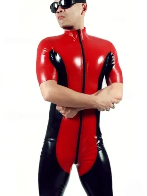 Latex Mens Two-Tones Front Zipper Surfsuit Latex Mens Two-Tones Front Zipper Surfsuit