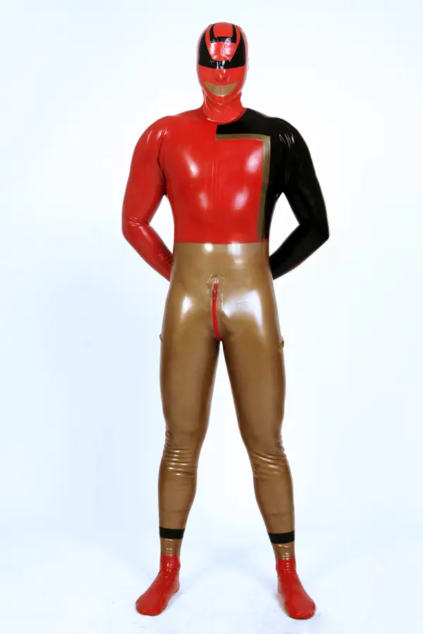 Latex Mens Ultra-Zee Comic Character Costume Catsuit Latex Mens Ultra-Zee Comic Character Costume Catsuit