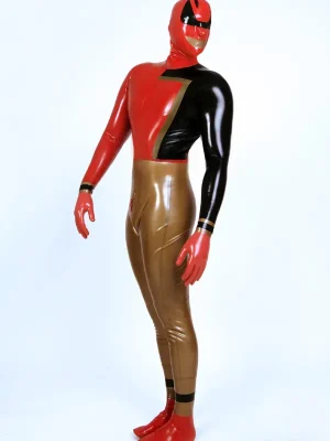 Latex Mens Ultra-Zee Comic Character Costume Catsuit Latex Mens Ultra-Zee Comic Character Costume Catsuit