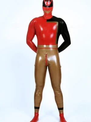 Latex Mens Ultra-Zee Comic Character Costume Catsuit Latex Mens Ultra-Zee Comic Character Costume Catsuit