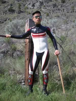 Latex Mens Unbranded Motorcycle Style Catsuit