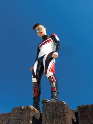 Latex Mens Unbranded Motorcycle Style Catsuit