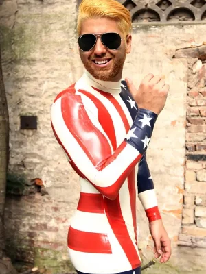 Latex Mens USA Hooray Catsuit