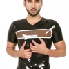 Latex Mens Verti-Cross Shoulder-Zip Catsuit