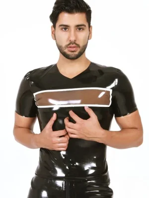 Latex Mens V-Neck T-Shirt Latex Mens V-Neck T-Shirt