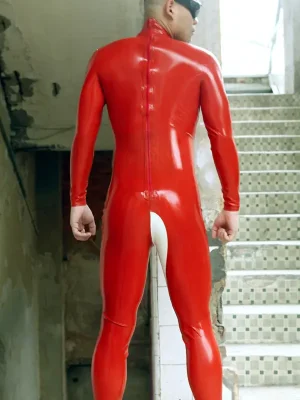 Latex Mens Waverider Back Zipper Catsuit Latex Mens Waverider Back Zipper Catsuit