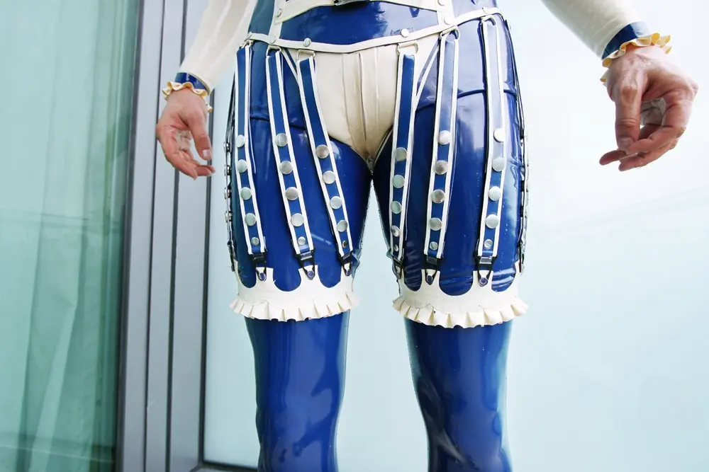 Latex Mens Western Saloon Corset Catsuit Latex Mens Western Saloon Corset Catsuit