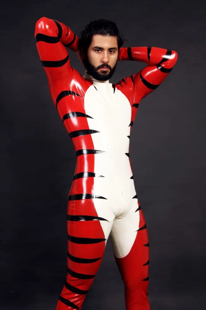 Latex Mens Wildside Neck Entry Catsuit Latex Mens Wildside Neck Entry Catsuit