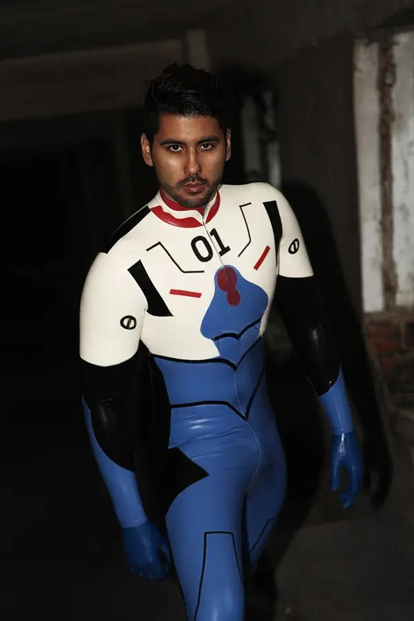Latex Mens Zero-One Anime Hero Character Catsuit Latex Mens Zero-One Anime Hero Character Catsuit