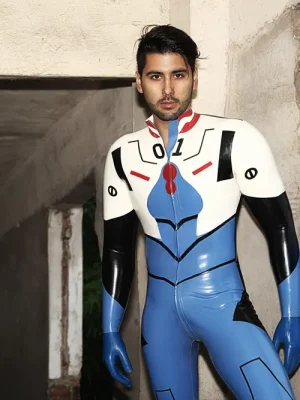 Latex Mens Zero-One Anime Hero Character Catsuit Latex Mens Zero-One Anime Hero Character Catsuit