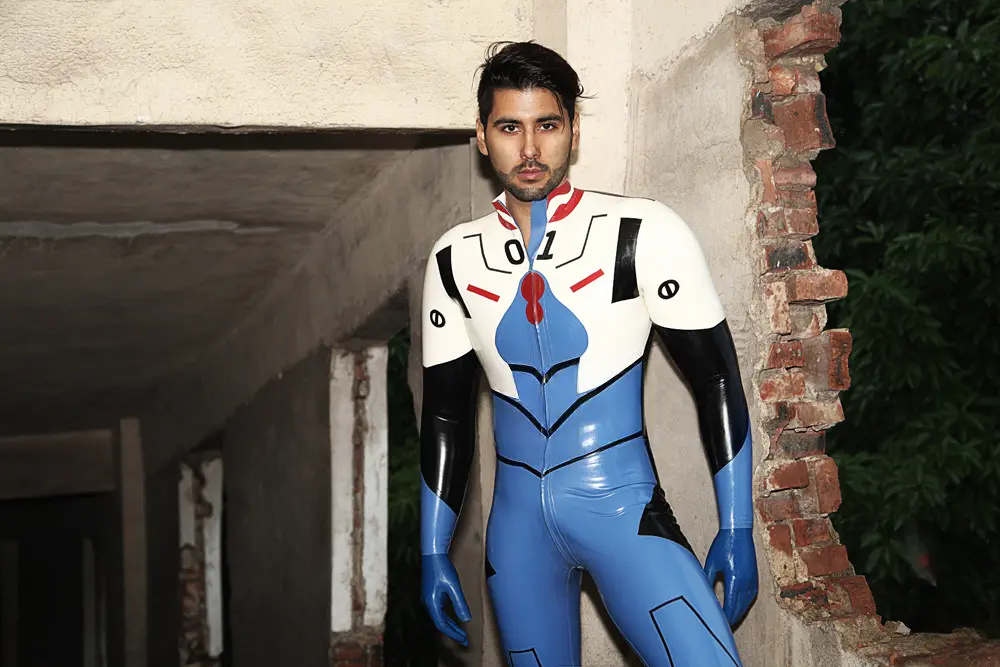 Latex Mens Zero-One Anime Hero Character Catsuit Latex Mens Zero-One Anime Hero Character Catsuit