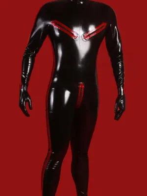 Latex Mens Zippered Gimp Catsuit Latex Mens Zippered Gimp Catsuit