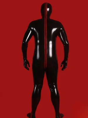 Latex Mens Zippered Gimp Catsuit Latex Mens Zippered Gimp Catsuit