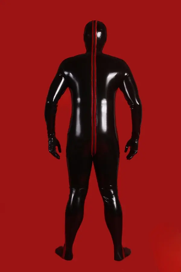Latex Mens Zippered Gimp Catsuit Latex Mens Zippered Gimp Catsuit