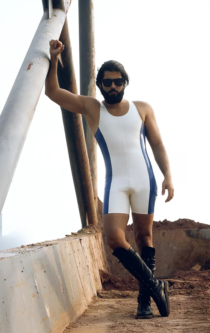 Latex Mens Zipperless Singlet Suit Latex Mens Zipperless Singlet Suit