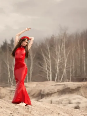 Latex Mermaid Maxi-Length Tube Dress Latex Mermaid Maxi-Length Tube Dress