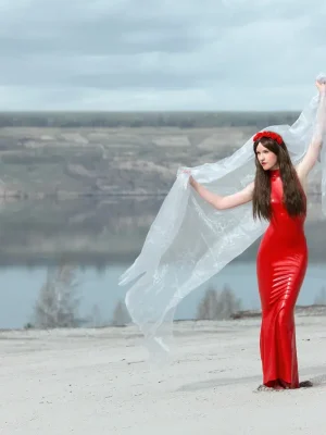 Latex Mermaid Maxi-Length Tube Dress Latex Mermaid Maxi-Length Tube Dress