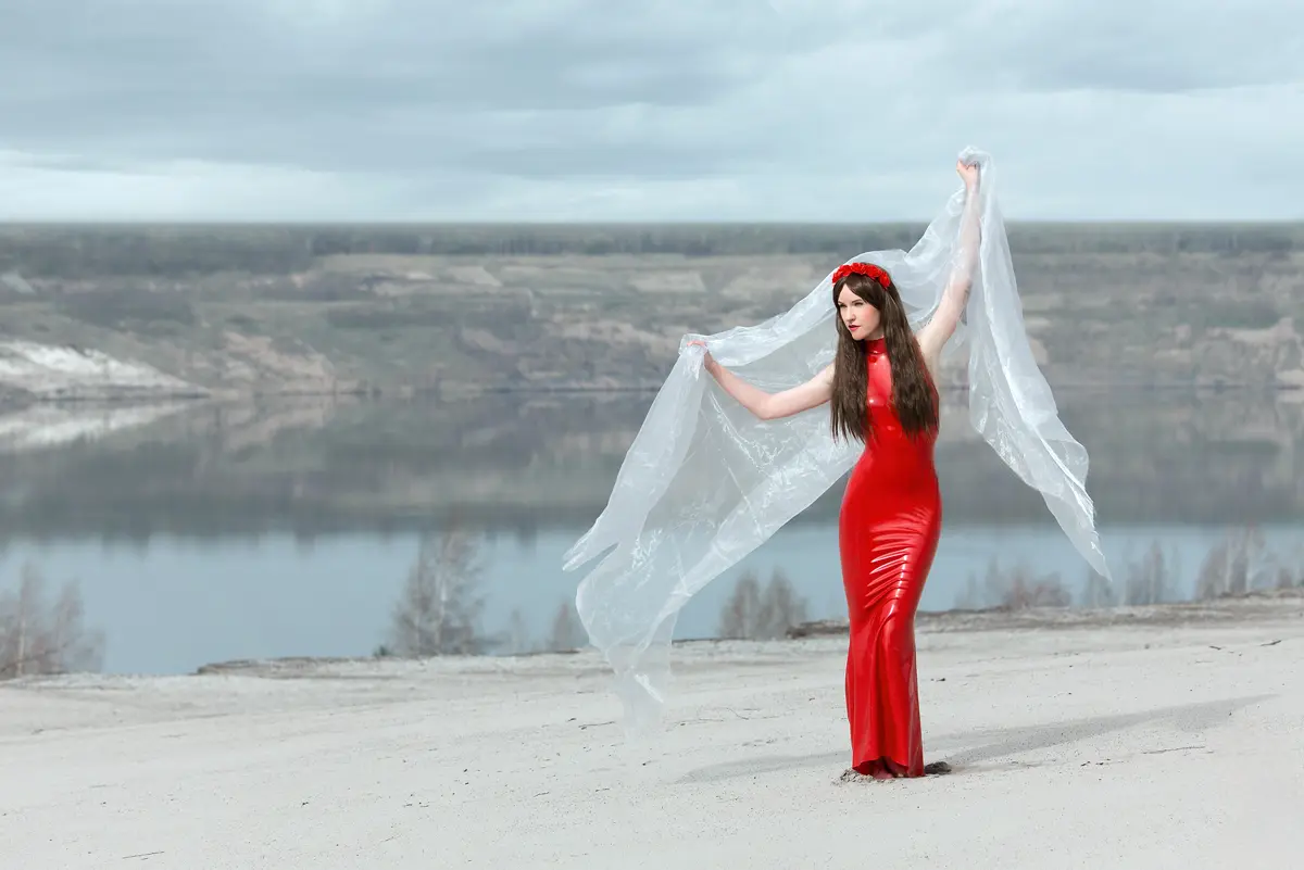 Latex Mermaid Maxi-Length Tube Dress Latex Mermaid Maxi-Length Tube Dress