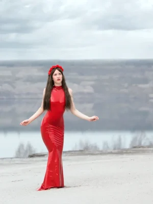 Latex Mermaid Maxi-Length Tube Dress Latex Mermaid Maxi-Length Tube Dress