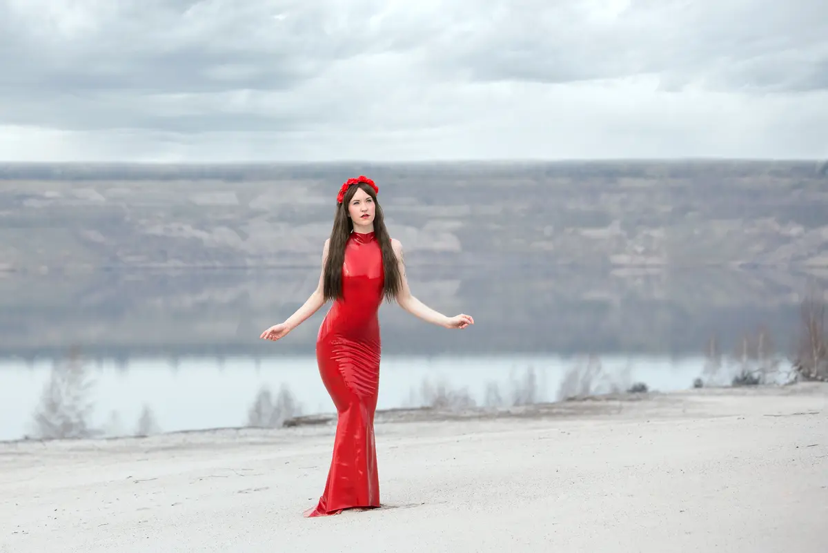 Latex Mermaid Maxi-Length Tube Dress Latex Mermaid Maxi-Length Tube Dress