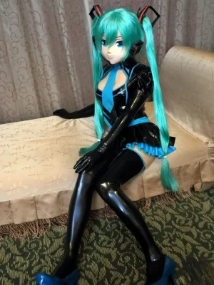 Latex Miku Cosplay Costume Dress