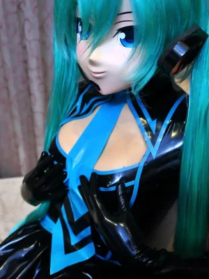 Latex Miku Cosplay Costume Dress