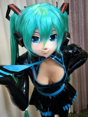 Latex Miku Cosplay Costume Dress