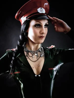 Latex Military Madonna Dress