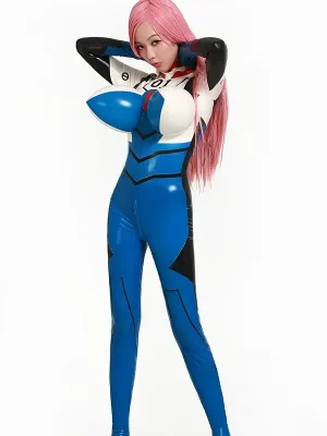 Latex NASCAR Pit Vixen Catsuit