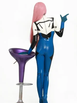 Latex NASCAR Pit Vixen Catsuit