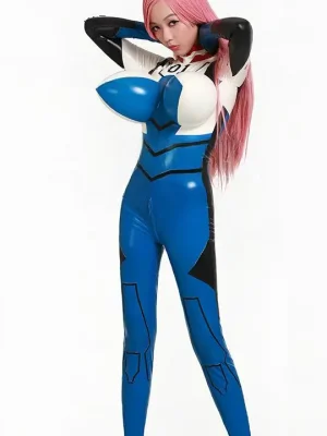 Latex NASCAR Pit Vixen Catsuit