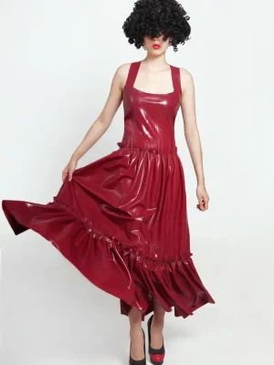 Latex Pop Princess Ruffled Skirt Party Dress Latex Pop Princess Ruffled Skirt Party Dress